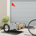 vidaXL Fietstrailer oxford stof en ijzer grijs, Fietsen en Brommers, Verzenden, Nieuw
