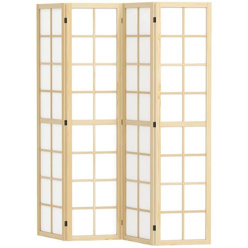 TRUUSK Paravent 4-delig 160 X 170 Cm Scheidingswand Kamerver, Huis en Inrichting, Woonaccessoires | Kamerschermen, Nieuw, Verzenden
