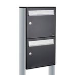 Brievenbusunit Flow set vrijstaand 2-hoog - zwart, Tuin en Terras, Verzenden, Nieuw