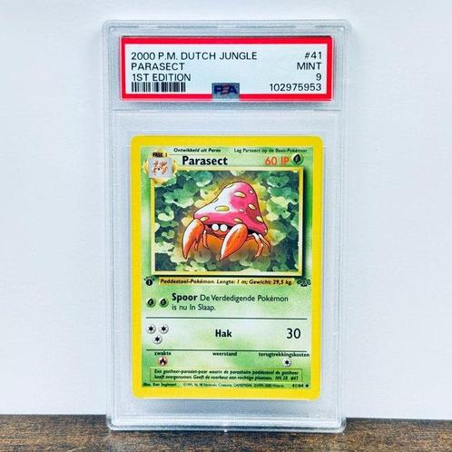 Pokémon Graded card - 1st Edition - Parasect - Jungle #41 -, Hobby en Vrije tijd, Verzamelkaartspellen | Pokémon