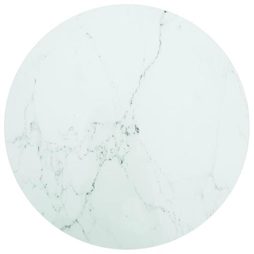 vidaXL Tafelblad Ø70x0,8 cm gehard glas met marmeren design, Huis en Inrichting, Tafels | Eettafels, Nieuw, Verzenden