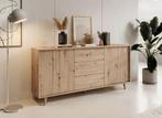 Meubella Dressoir Fuzeta eiken 180 cm, Nieuw, 150 tot 200 cm, 25 tot 50 cm, Modern