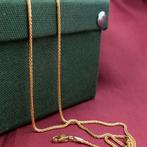 Gouden vossenstaart schakel ketting | 60 cm (unisex), Ophalen of Verzenden, Gebruikt, Overige kleuren, Goud