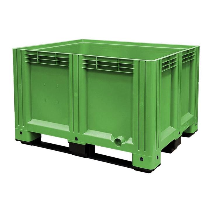 Kunststof palletbox groen 1200x1000x760 mm - 610 liter, Zakelijke goederen, Kantoor en Winkelinrichting | Magazijn, Stelling en Opslag