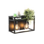 Smart wandlamp zwart met rek incl. 2 Wifi G95 - Cage Rack, Nieuw, Overige materialen, Industrieel