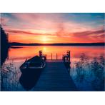 Diamond Painting Set - Zonsondergang Bootsteiger - incl. Pen, Hobby en Vrije tijd, Knutselen, Ophalen of Verzenden, Nieuw