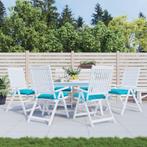vidaXL Stoelkussens 6 st 40x40x7 cm stof turquoise, Huis en Inrichting, Woonaccessoires | Kussens, Verzenden, Nieuw