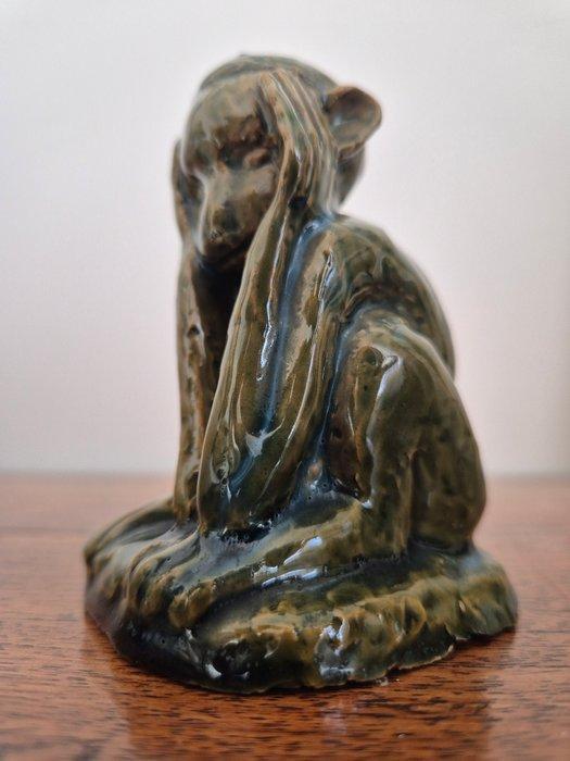 Hodel Keramik Werkstätte - Beeldje - Zittend aapje -, Antiek en Kunst, Kunst | Designobjecten