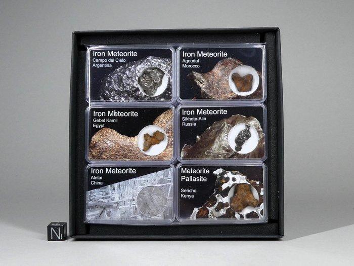 Meteorite Starter Collection ijzer uit de hemel editie - 6, Verzamelen, Mineralen en Fossielen