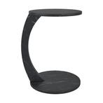 [en.casa] Bijzettafel Holeby 56x38 cm marmer zwart