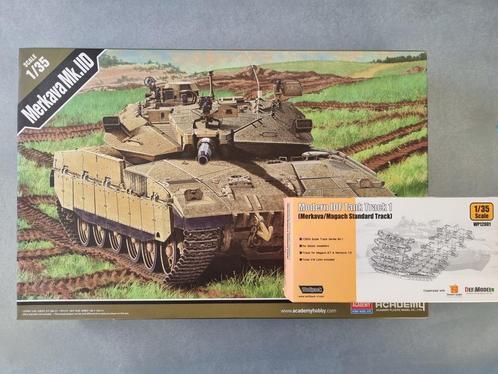Academy 13286 Merkava Mk.IID 1:35 + Wolfpack tracks, Hobby en Vrije tijd, Modelbouw | Auto's en Voertuigen, Verzenden