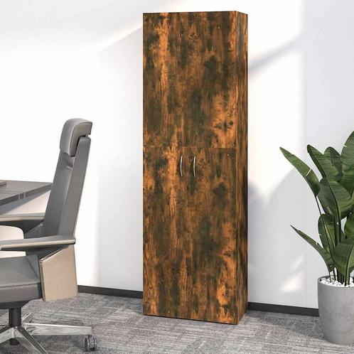 vidaXL Kantoorkast 60x32x190 cm bewerkt hout gerookt, Huis en Inrichting, Kasten | Roldeurkasten en Archiefkasten, Nieuw, Verzenden
