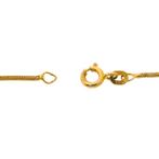 Gouden slangenschakel ketting | 44 cm (veersluiting), Sieraden, Tassen en Uiterlijk, Kettingen, Goud, Gebruikt, Ophalen of Verzenden