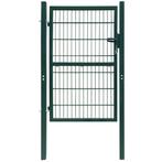 vidaXL Poort dubbelstaafmat (enkel) 106x190 cm groen, Verzenden, Nieuw