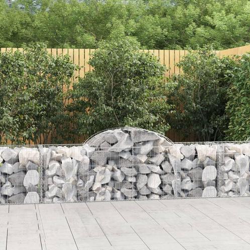 vidaXL Schanskorven 12 st gewelfd 200x50x60/80 cm, Tuin en Terras, Bloembakken en Plantenbakken, 100 cm of meer, Nieuw, Metaal