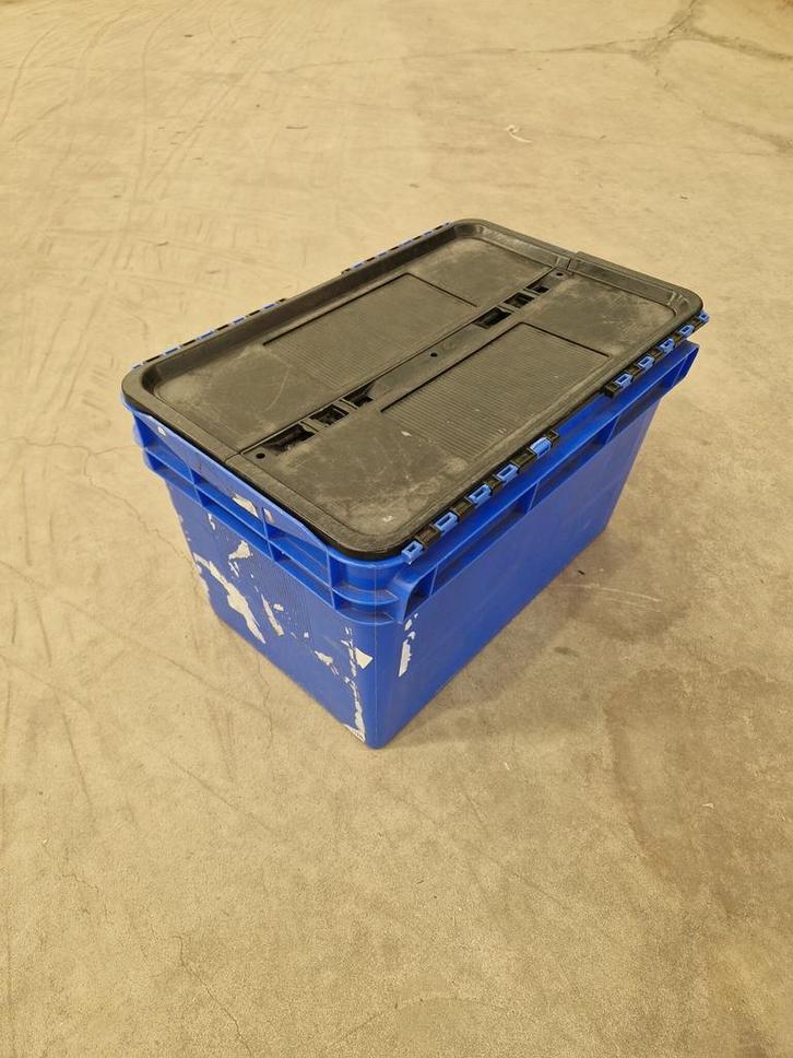 Distributiebak 600x400x374 mm 60L Nestbaar Stapelbaar blauw,, Doe-het-zelf en Verbouw, Kratten en Dozen, 40 tot 60 cm, 50 tot 75 cm