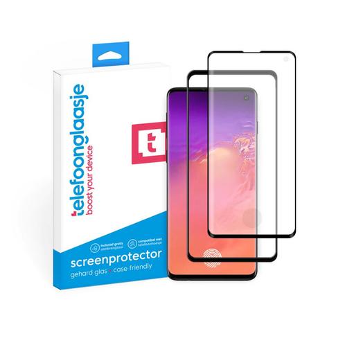 Gehard glas Hoesje voor Samsung Galaxy S10 Zwart, Telecommunicatie, Mobiele telefoons | Toebehoren en Onderdelen, Bescherming