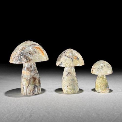 GEEN RESERVEPRIJS - Prachtige set van 3 ruwe onyx, Antiek en Kunst, Kunst | Designobjecten