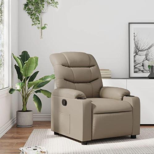 vidaXL Fauteuil verstelbaar kunstleer cappuccinokleurig, Huis en Inrichting, Fauteuils, Nieuw, Verzenden