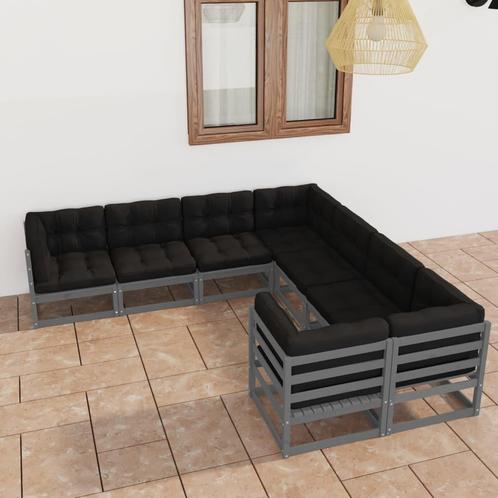 vidaXL 8-delige Loungeset met kussens massief grenenhout, Tuin en Terras, Tuinsets en Loungesets, Loungeset, Nieuw, Verzenden