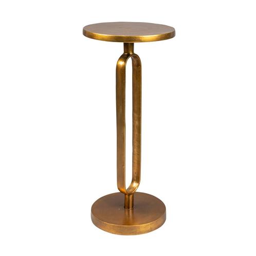 *WOONWINKEL* Dutchbone Sandook Vintage Gouden Bijzettafel Ro, Huis en Inrichting, Tafels | Bijzettafels, Nieuw, Verzenden
