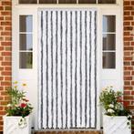 vidaXL Vliegengordijn 100x230 cm chenille grijs en wit, Huis en Inrichting, Stoffering | Gordijnen en Lamellen, Verzenden, Nieuw