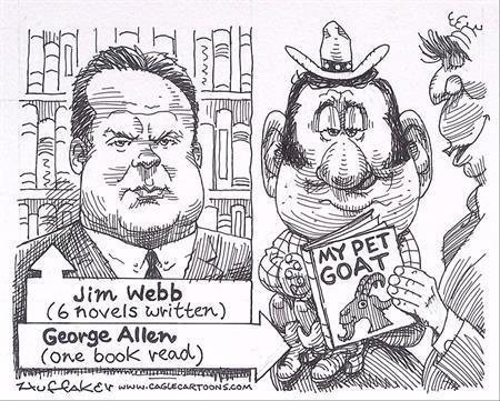 Pentekening Amerika - Allen en Webb (lijst optie), Antiek en Kunst, Kunst | Tekeningen en Foto's, Verzenden