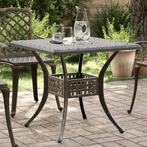 vidaXL Tuintafel 80x80x75 cm gietaluminium bronskleurig, Verzenden, Nieuw, Aluminium