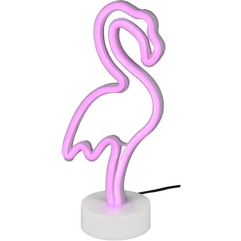LED Tafellamp - Trion Flamingo - 1W - USB - Rond - Mat Wit -, Huis en Inrichting, Lampen | Tafellampen, Nieuw, Kunststof, Ophalen of Verzenden