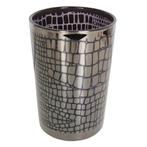 windlicht zilver croco large 18cm*, Verzenden, Nieuw