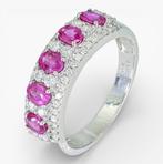 Zonder minimumprijs - Ring - 14 karaat HRD Antwerp, Witgoud, Nieuw