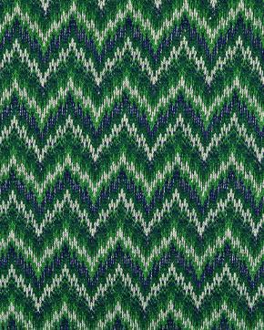 Gebreide Stof Zig Zag Groen, Hobby en Vrije tijd, Stoffen en Lappen, Groen, Nieuw