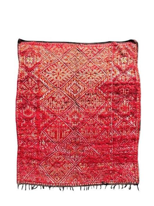 Handgemaakt vintage Berbers tapijt Marokko – Wol - Tapijt -, Huis en Inrichting, Stoffering | Tapijten en Kleden