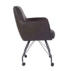 Nieuwe Eetkamerstoelen | Kuipstoel op wielen in zwart