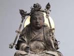 Seated Benzaiten Statue - sculptuur Hout - Japan -