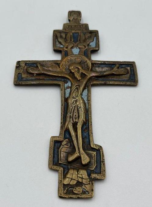 Kruis - Brons, Emaille - 1750-1800, Antiek en Kunst, Kunst | Niet-Westerse kunst