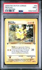 1st edition Nederlands Pikachu (JU 60) PSA 9, Ophalen of Verzenden, Nieuw