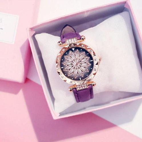 Starry Sky Horloge Dames - Luxe Anoloog Kwarts Uurwerk voor, Sieraden, Tassen en Uiterlijk, Smartwatches, Nieuw, Verzenden