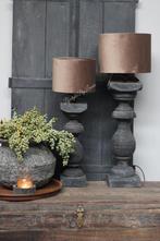 Velvet cilinder lampenkap Chocolat 25 cm, Huis en Inrichting, Lampen | Lampenkappen, Ophalen of Verzenden, Nieuw