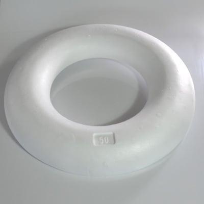 Oasis styropor ring 50cm platrond  piepschuim krans, Hobby en Vrije tijd, Knutselen, Nieuw, Ophalen of Verzenden