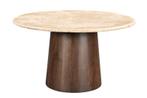 Ronde Eettafel Travertin Brix Valentino – 130 cm | Travert, Ophalen, Nieuw