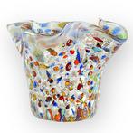 Filippo Maso - Vaas - Wit zakdoek met zilveren blad en, Antiek en Kunst