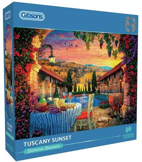 Tuscany Sunset Puzzel (1000 stukjes) | Gibsons - Puzzels, Hobby en Vrije tijd, Denksport en Puzzels, Nieuw, Verzenden