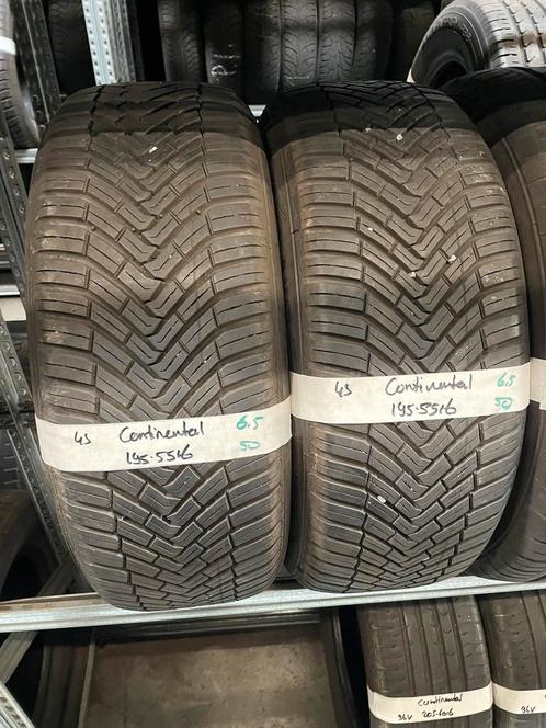 195-55-16 Continental ALL SEASON 6.5mm Inc Montage 195 55 16, Auto-onderdelen, Banden en Velgen, 16 inch, All Season, 195 mm, Personenwagen