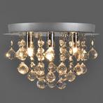 Plafondlamp Trio met kristallen 20xØ28 cm chroom 3xG9, Huis en Inrichting, Verzenden, Nieuw