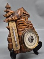 Houtsnijwerk – Weerkamer met barometer en thermometer –