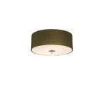 Landelijke plafondlamp groen 30 cm - Drum Jute, Nieuw, Overige materialen, Modern