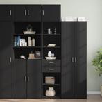 vidaXL Opbergkast smal 45x42,5x225 cm bewerkt hout zwart, Huis en Inrichting, Kasten | Buffetkasten, Minder dan 50 cm, Nieuw, 25 tot 50 cm