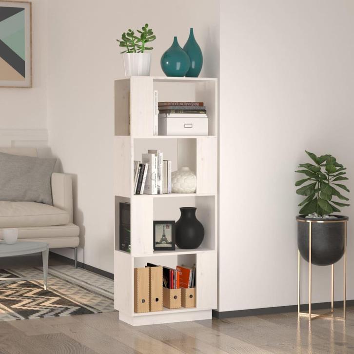 vidaXL Boekenkast/kamerscherm 51x25x132 cm massief, Huis en Inrichting, Kasten | Boekenkasten, 25 tot 50 cm, Nieuw, Grenenhout