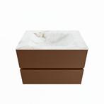 MONDIAZ VICA-DLUX 70cm badmeubel onderkast Rust 2 lades., Ophalen of Verzenden, Nieuw, Bad